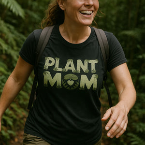 "Plant Mom" black rainforest alliance t shirt - a birthday gift for rainforest lover