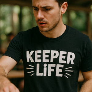 "Keeper Life" black zookeeper t shirt - a birthday gift for zookeeper