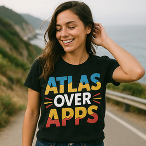 "Atlas Over Apps" road trippin t shirt - product photo 7
