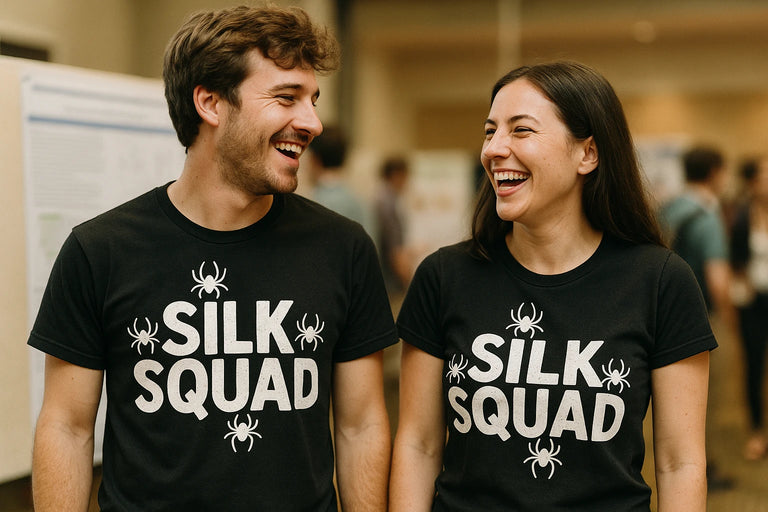 Person wearing the black spider tee shirt graphic tee - 