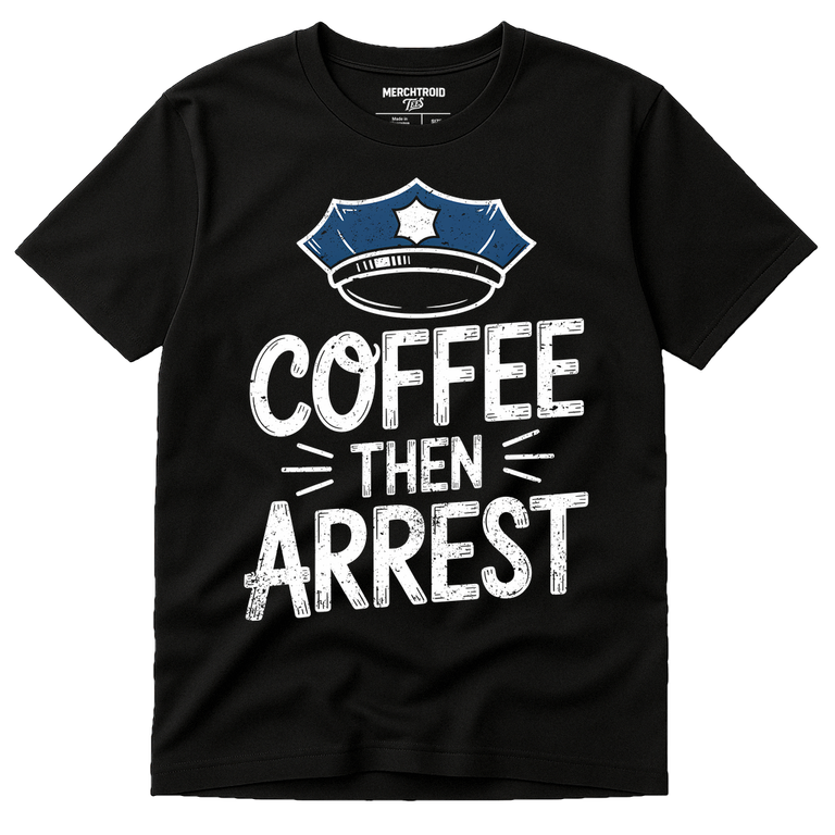 Black Police Officer T Shirt - 