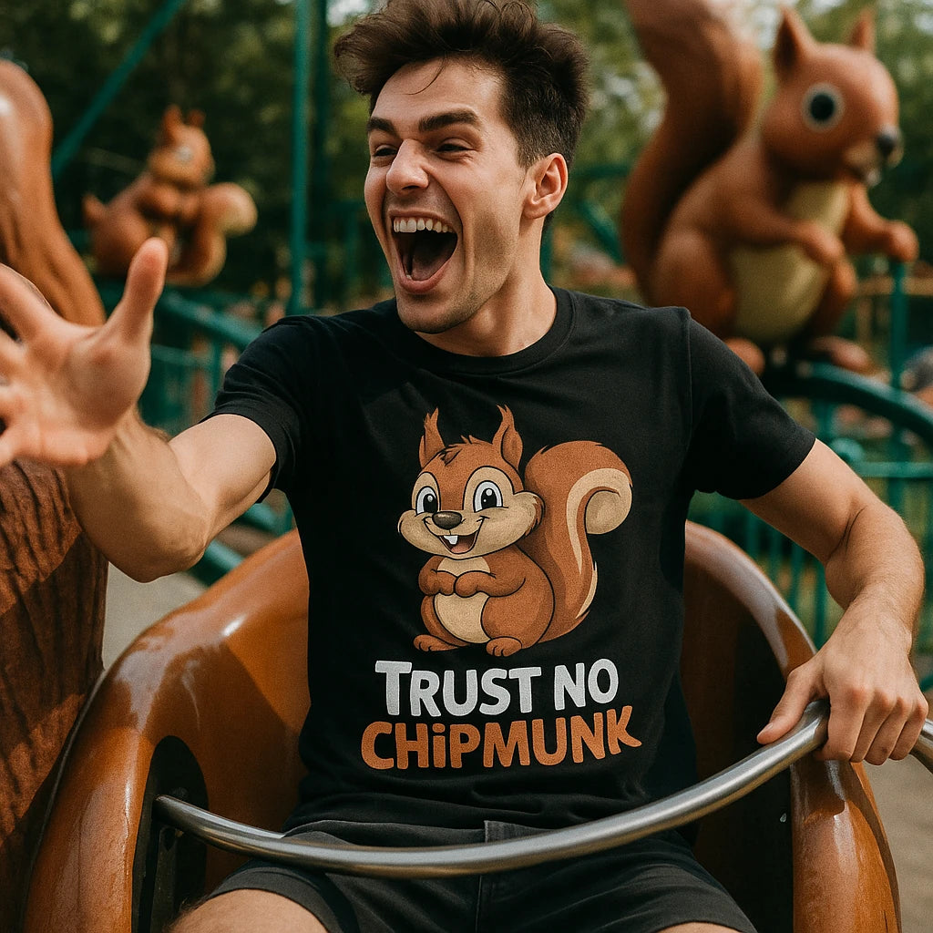 "Trust No Chipmunk" squirrel t shirt - product photo 8