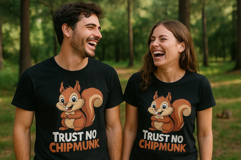 Person wearing the black squirrel t shirt graphic tee - 