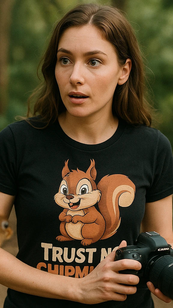 "Trust No Chipmunk" squirrel t shirt - product photo 9