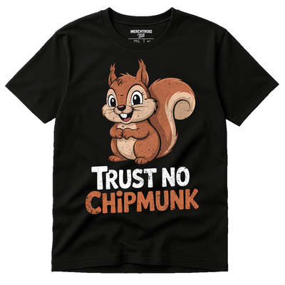 Squirrel T-Shirt - "Trust No Chipmunk" Graphic Tee