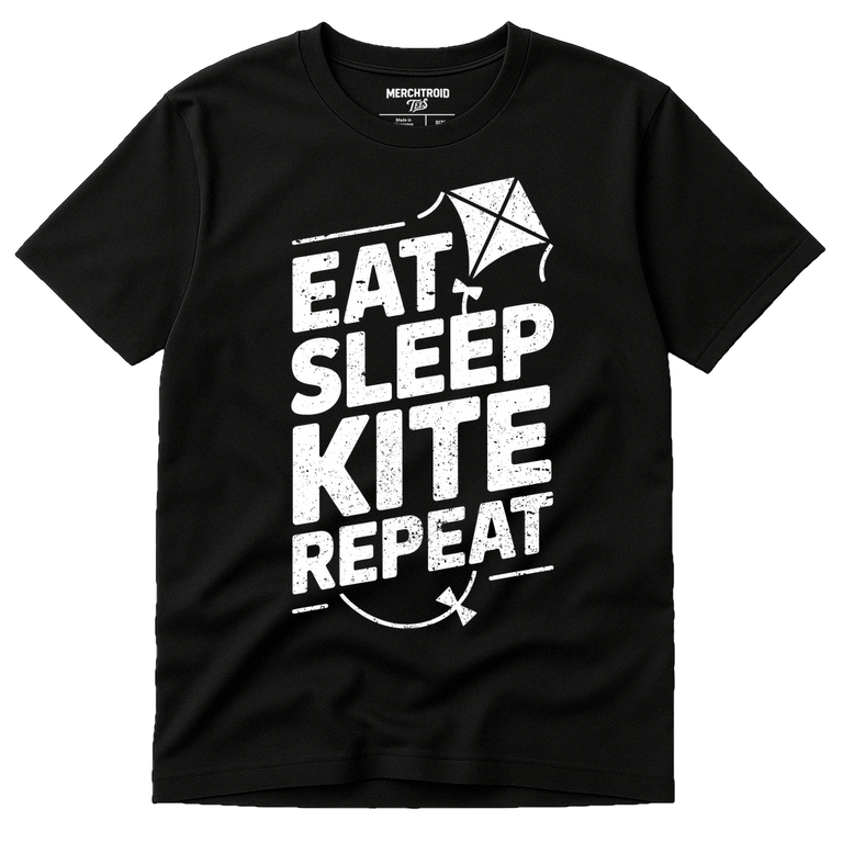 Black Kite Flying T Shirt - 