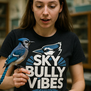 "Sky Bully Vibes" blue jay t shirt - product photo 6