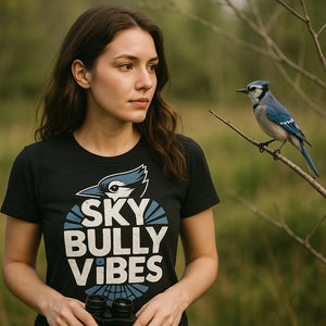 "Sky Bully Vibes" blue jay t shirt - product photo 9