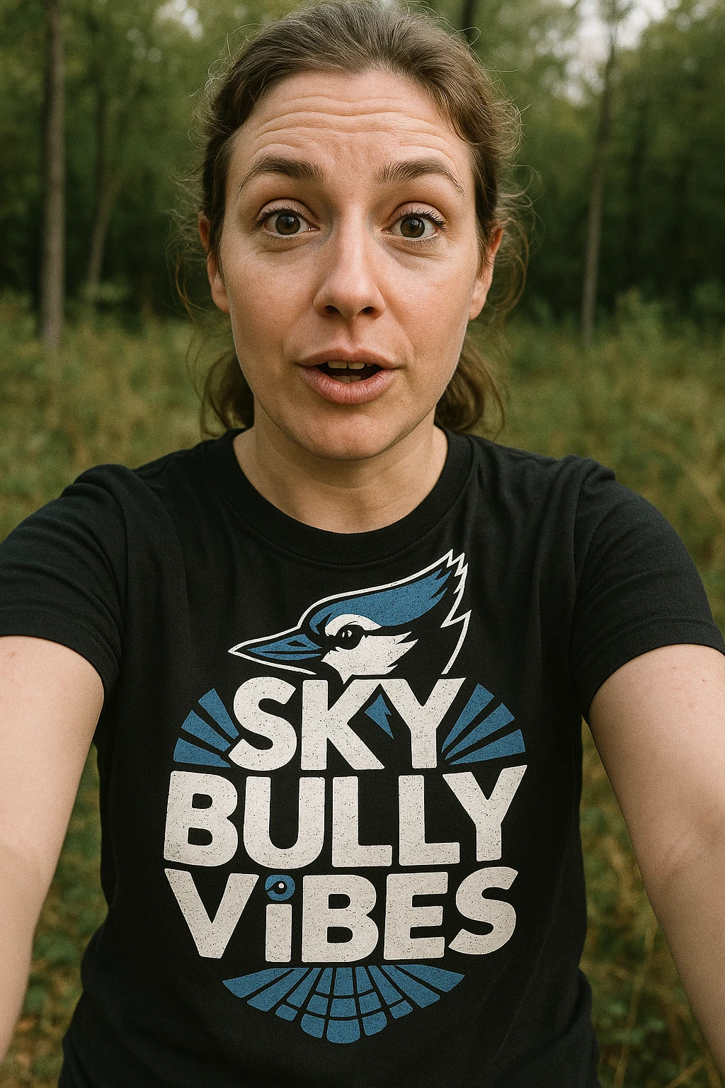 "Sky Bully Vibes" blue jay t shirt - product photo 7