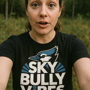 "Sky Bully Vibes" blue jay t shirt - product photo 7