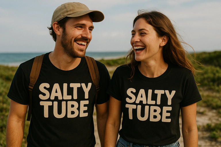 Person wearing the black cool as a cucumber t shirt graphic tee - 