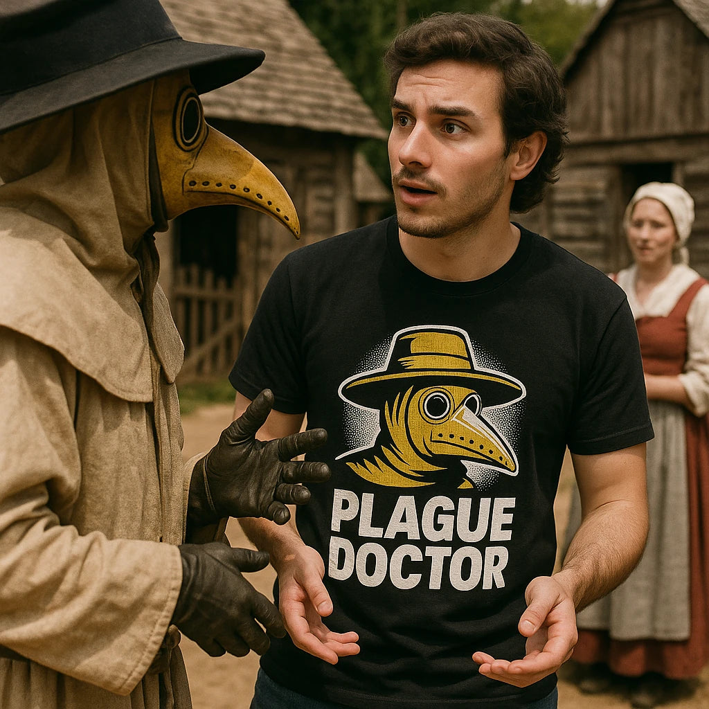 "Plague Doctor Vibes" black black history tee shirts - also one of the best gifts for history lovers