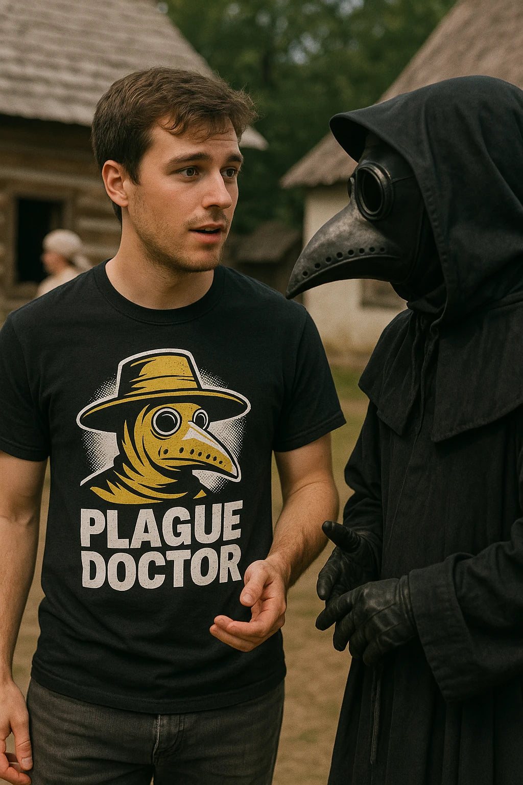 "Plague Doctor Vibes" black black history tee shirts - also one of the presents for history lovers
