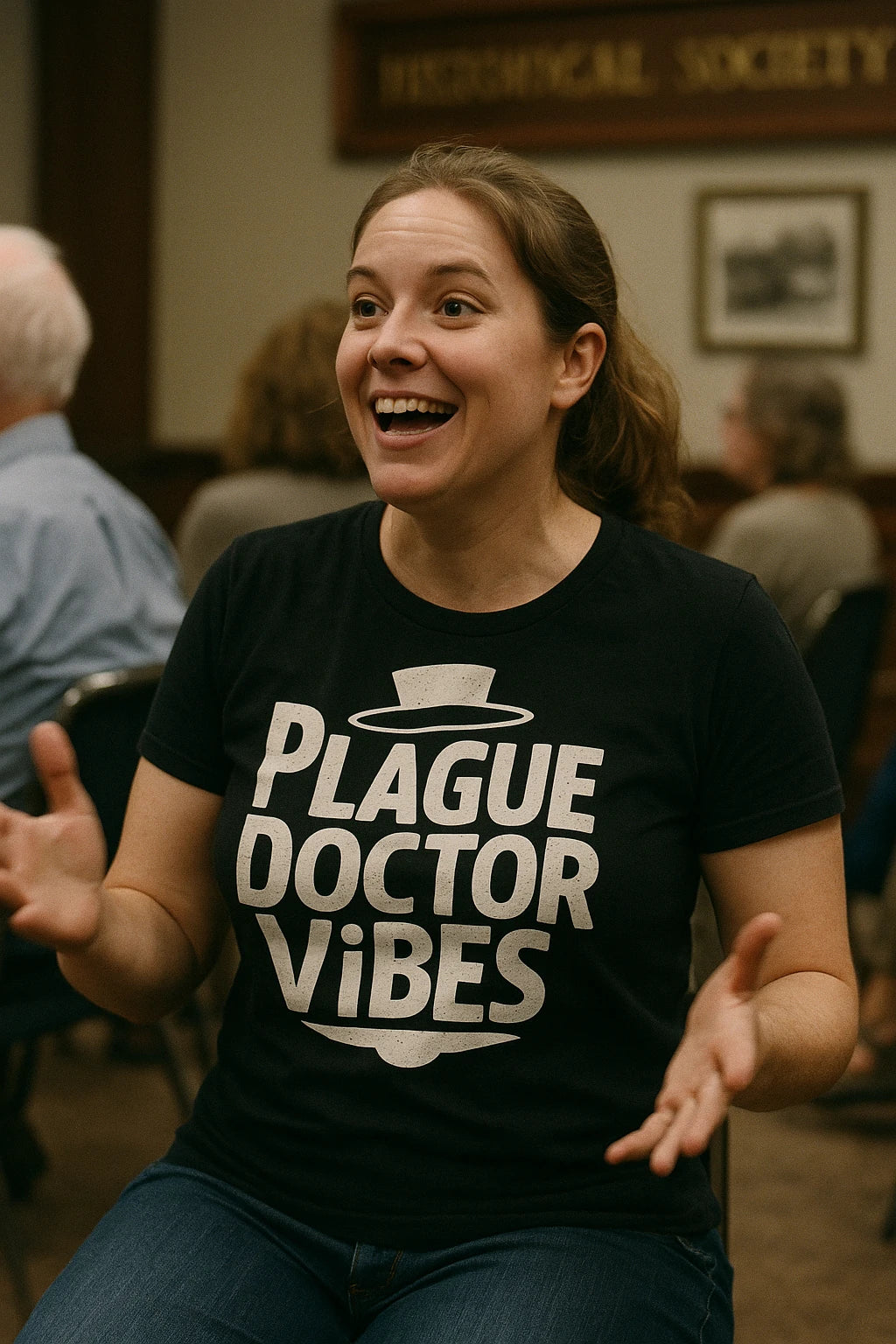 "Plague Doctor Vibes" black history tee shirts - also one of the presents for history lovers