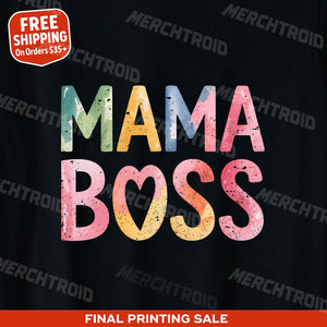"Mama Boss" mom life tee shirt - product photo 9