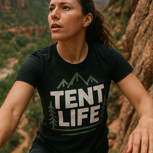 "Tent Life" black national park t shirt - also a national parks are for lovers shirt