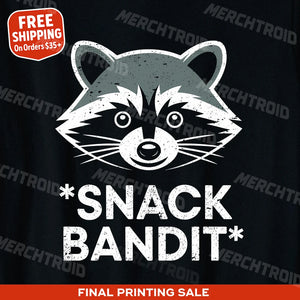 "Snack Bandit" raccoon t shirt - product photo 9