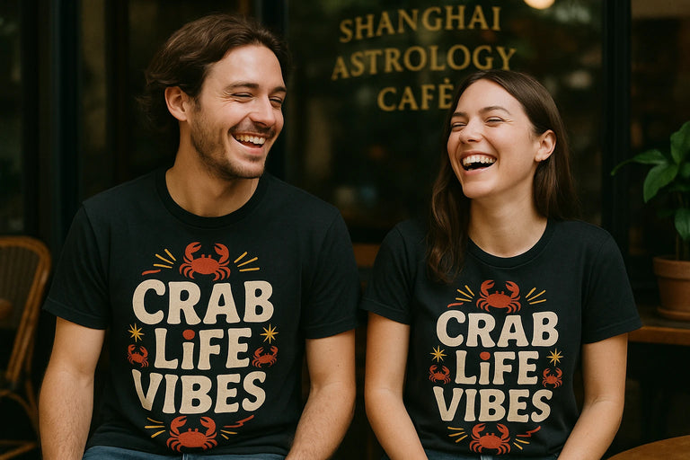 Person wearing the black zodiac shirts graphic tee - 