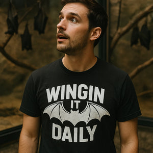 "Wingin It Daily" batwing tshirt - product photo 8