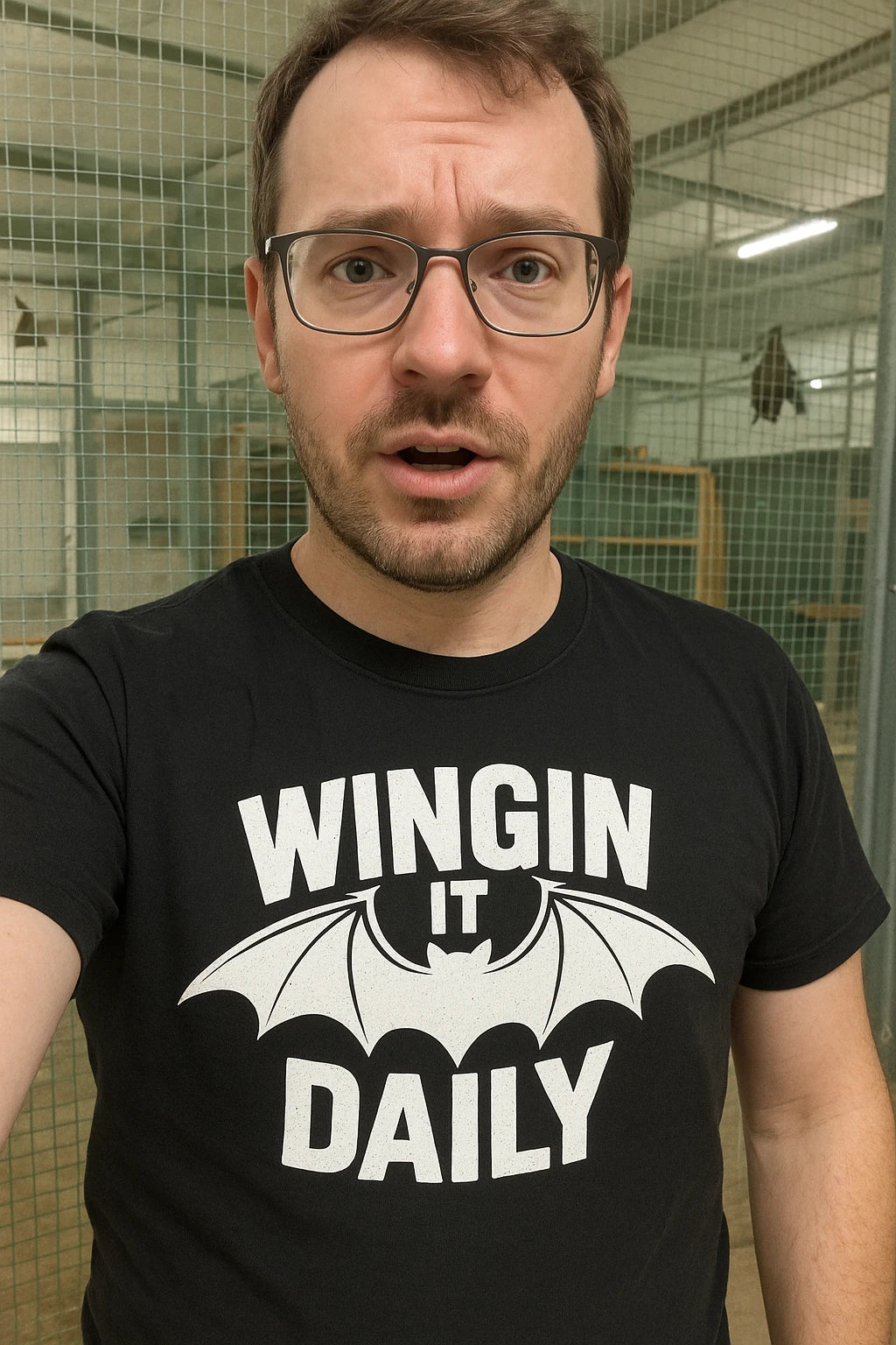 "Wingin It Daily" batwing tshirt - product photo 7