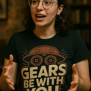 "Gears Be With You" black steampunk shirts - a birthday gift for steampunk lover