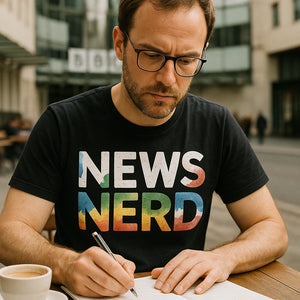 "News Nerd" journalist t shirt - product photo 8