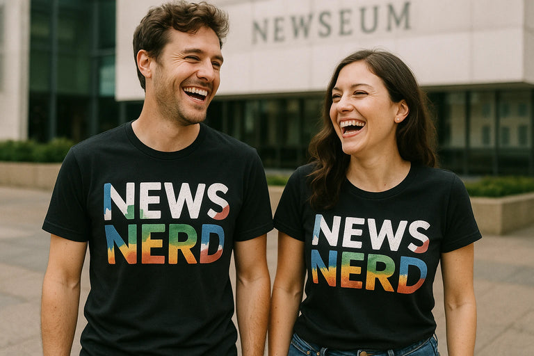 Person wearing the black journalist t shirt graphic tee - 
