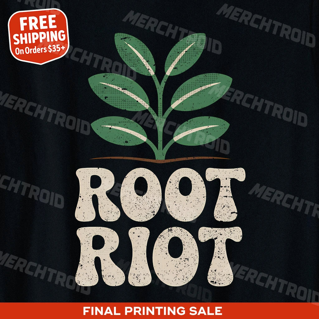 "Root Riot" black gardening shirts - also a mother's day gift for garden lovers