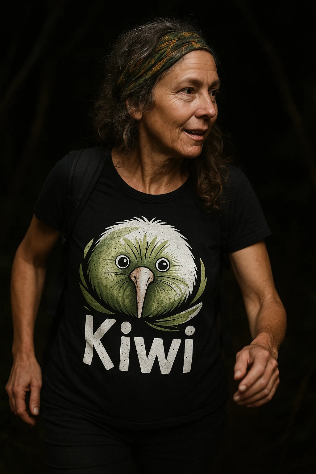 "Crazy Kiwi Lady" black kiwis t shirt - a birthday gift for kiwis lover