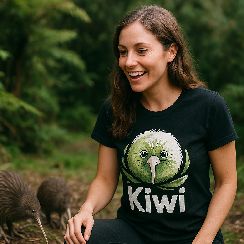"Crazy Kiwi Lady" kiwis t shirt - product photo 9