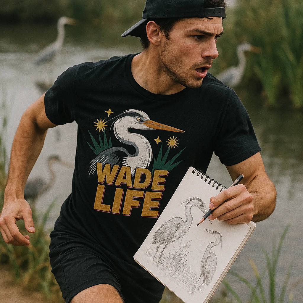 "Wade Life" heron shirts - product photo 8