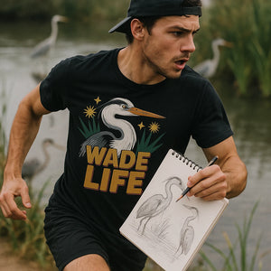 "Wade Life" heron shirts - product photo 8