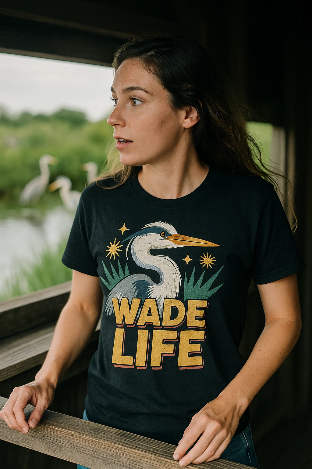 "Wade Life" heron shirts - product photo 6