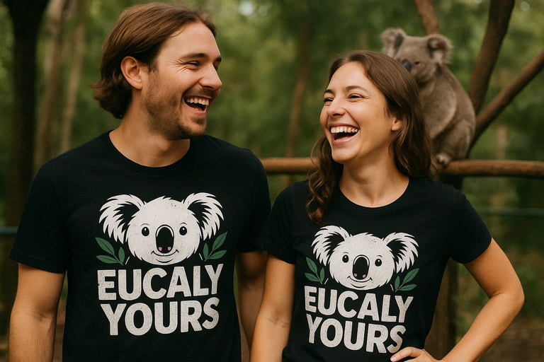 Person wearing the black koala tee shirts graphic tee - 