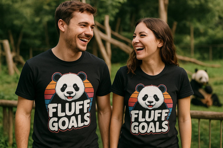 Person wearing the black panda shirts graphic tee - 