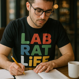 "Lab Rat Life" studying t shirt - product photo 8