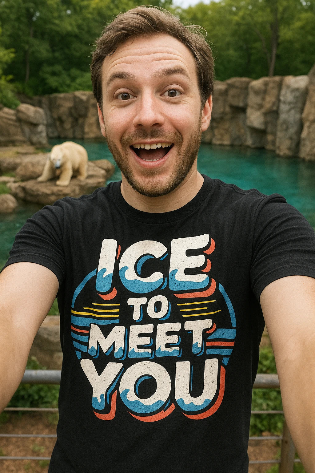 "Ice To Meet You" polar bear tee shirts - product photo 7