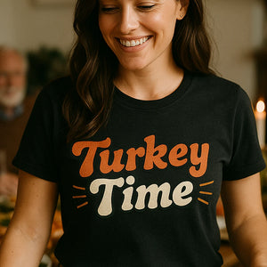 "Turkey Time" thanksgiving t shirt women's - product photo 7
