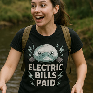 "Electric Bills Paid" black platypus shirts - a birthday gift for platypus lover