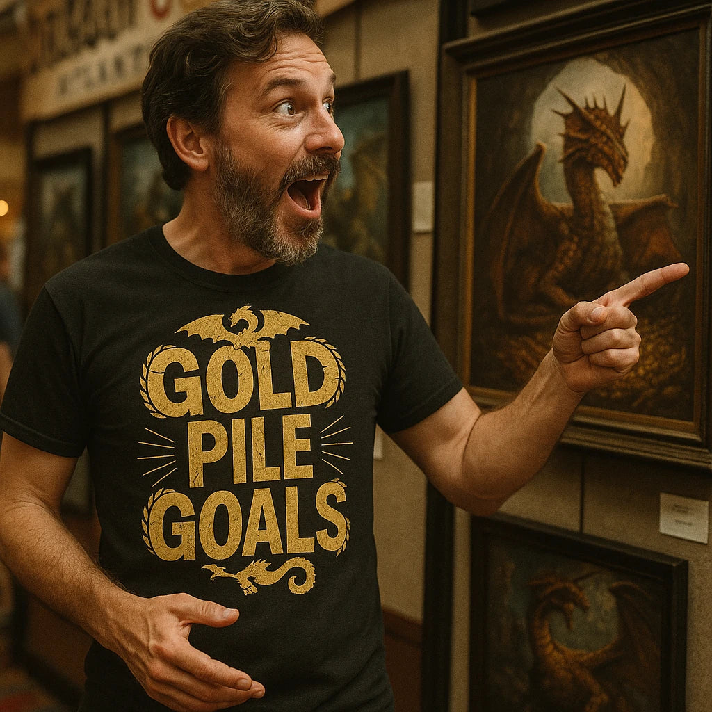 "Gold Pile Goals" dragons t shirt - product photo 8