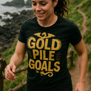 "Gold Pile Goals" dragons t shirt - product photo 6