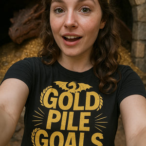"Gold Pile Goals" dragons t shirt - product photo 7