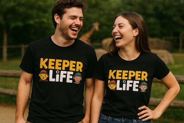 Person wearing the black zookeeper shirts graphic tee - 