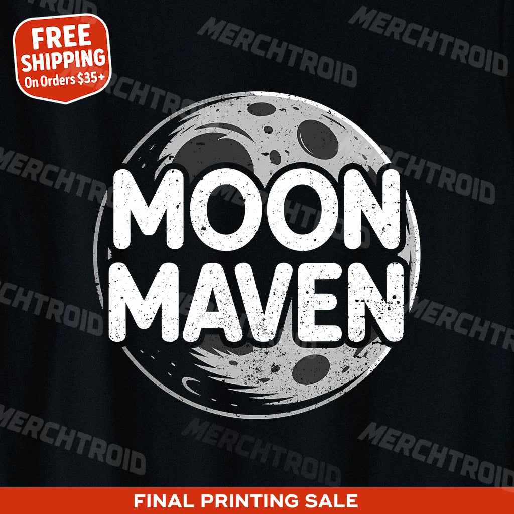 "Moon Maven" howling at the moon t shirt - product photo 10