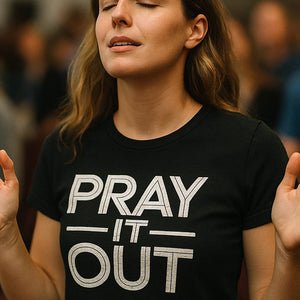 "Pray It Out" men's faith shirts - product photo 7