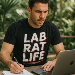 "Lab Rat Life" studying t shirt - product photo 8