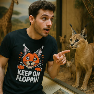 "Keep on Floppin" caracal t shirt - product photo 8