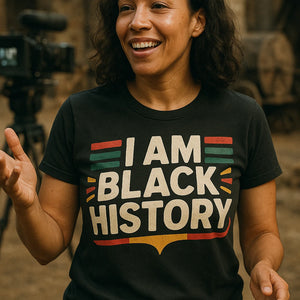 "I Am Black History" black black history tees - also one of the presents for history lovers