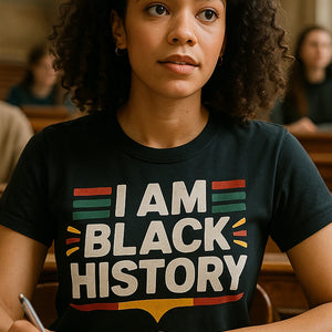 "I Am Black History" black black history tees - also one of the best presents for history buffs