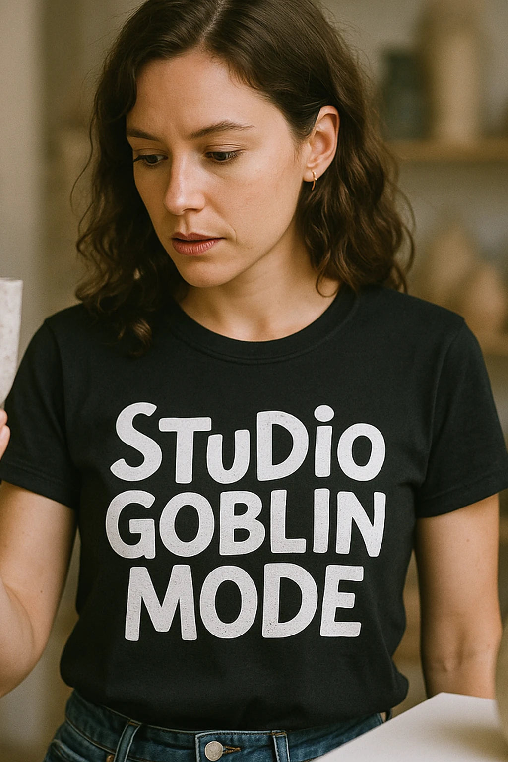 "Studio Goblin Mode" online ceramics tee - product photo 7